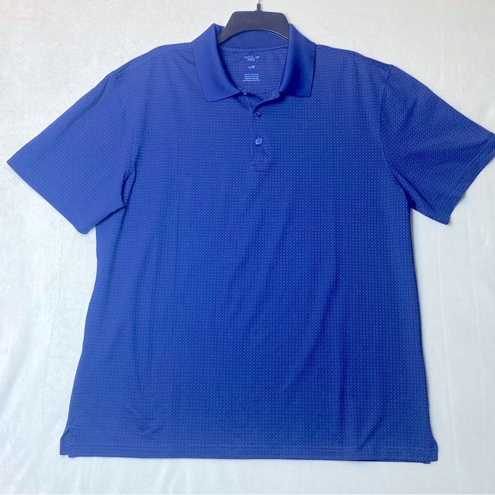 Cool 18 Pro Blue Toned Short Sleeve Polo Size Large